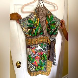 Farm Rio Gayarti Halter Neck Dress - Size Large